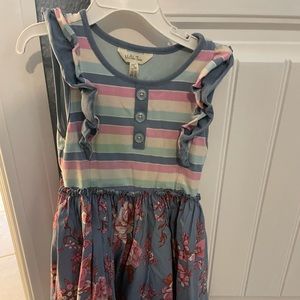 Pink and blue adorable dress - excellent condition